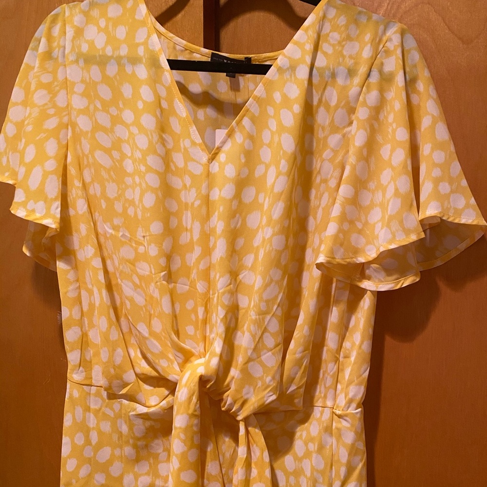 Yellow peplum top- West Kei